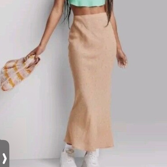 wild fable Dresses & Skirts - wild fable Beige Maxi Skirt with Tiny Floral Print